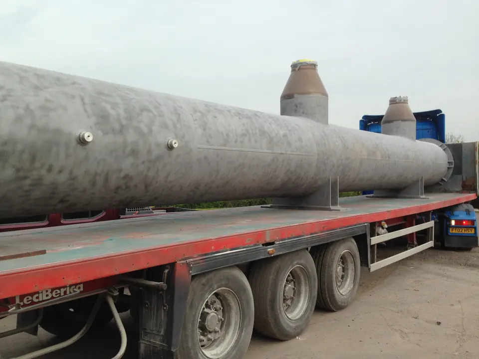 Petrochemical cold collectors blasted and painted with heat-detecting paint